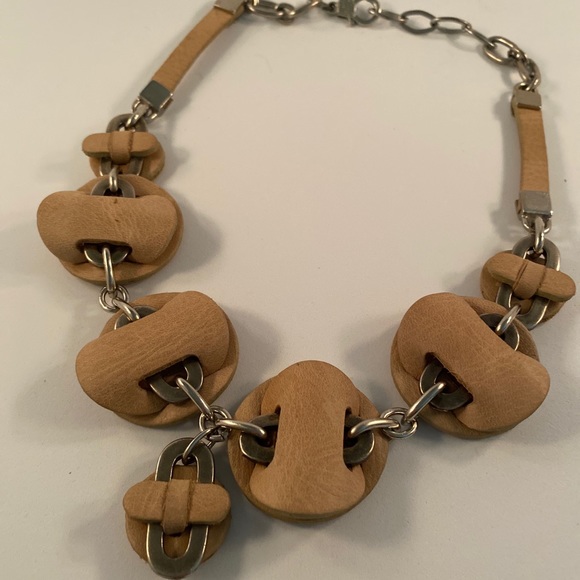Leather mid size choker necklace - Picture 1 of 3